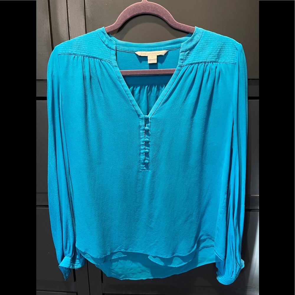 Diane von Furstenberg Chloe Silk Chiffon Blouse